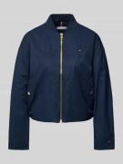 Tommy Hilfiger Regular Fit Bomberjacke aus Baumwoll-Mix in Marine, Grö...