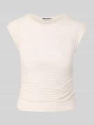 REVIEW T-Shirt aus Spitze mit Raffung an der Seitennaht in Offwhite, G...