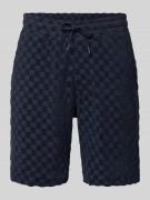 Lindbergh Regular Fit Shorts mit Label-Patch in Dunkelblau, Größe L