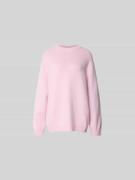 Nanushka Oversized Wollpullover aus Woll-Mix in Rosa, Größe L