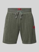 HUGO Regular Fit Sweatshorts aus Baumwoll-Mix Modell 'TERRANCE' in Kha...