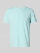 Superdry T-Shirt aus Baumwoll-Leinen-Mix mit Brusttasche in Koralle, G...