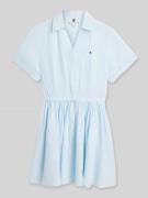 Tommy Hilfiger Ausgestelltes Freizeitkleid aus reinem Leinen in Hellbl...