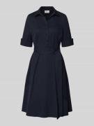 ROBE LÉGÈRE Knielanges Hemdblusenkleid mit Bindegürtel in Marine, Größ...