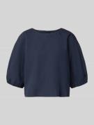 Emporio Armani Bluse mit Ballonärmeln und Rundhalsausschnitt in Blau, ...