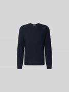 Closed Regular Fit Pullover in Strick-Optik in Dunkelblau, Größe L