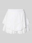Pepe Jeans Mini-Rock aus reiner Baumwolle Modell 'CAMILA' in Weiss, Gr...