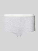 Jake*s Casual Pants mit elastischem Logo-Bund in Hellgrau Melange, Grö...