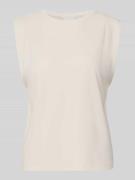 Jake*s Collection Top mit Rundhalsausschnitt und Kappärmeln in Beige, ...