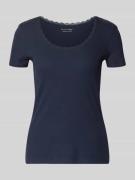 Christian Berg Woman Pyjama-Oberteil mit Spitzenbesatz in Dunkelblau, ...