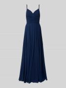 Mascara Abendkleid mit Drapierungen und V-Ausschnitt in Marine, Größe ...
