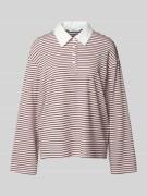 VILLA SOPHIE Regular Fit Poloshirt aus Lyocell-Mix Modell 'ANNI' in Ro...