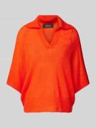 Marc Cain Strickpullover mit 1/2-Arm in Rot, Größe 44