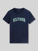 Tommy Hilfiger Kids Regular Fit T-Shirt aus reiner Baumwolle in Marine...