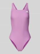 adidas Sportswear Slim Fit Sportbadeanzug mit Logo-Print in Flieder, G...