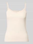 Jake*s Casual Spitzentop mit Spaghettiträgern in Ecru, Größe L