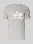 Alpha Industries T-Shirt mit Logo und Rundhalsausschnitt in Hellgrau, ...