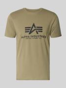 Alpha Industries T-Shirt mit Logo und Rundhalsausschnitt in Oliv, Größ...