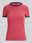 Lauren Ralph Lauren Slim Fit T-Shirt aus Baumwoll-Mix in Rot Melange, ...