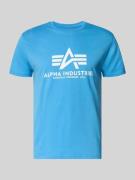 Alpha Industries T-Shirt mit Logo und Rundhalsausschnitt in Hellblau, ...