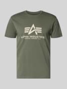 Alpha Industries T-Shirt mit Logo und Rundhalsausschnitt in Oliv, Größ...