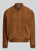 Polo Ralph Lauren Regular Fit Lederjacke mit seitlichen Pattentaschen ...