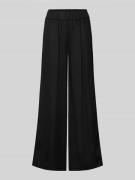 Lanius Wide Leg Stoffhose mit elastischem Bund in Black, Größe 34