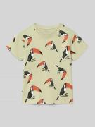 Blue Seven T-Shirt mit Motiv-Print in Khaki, Größe 104