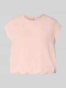 Jake*s Collection Bluse mit Rundhalsausschnitt und Kappärmeln in Fuchs...