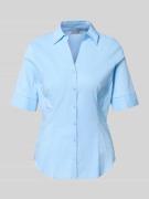 More & More Hemdbluse im Halbarm-Design in Hellblau, Größe 34