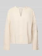 OPUS Regular Fit Bluse mit V-Ausschnitt Modell 'Feleen' in Beige, Größ...