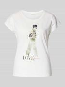 Christian Berg Woman Regular Fit T-Shirt aus Viskose-Mix in Offwhite, ...