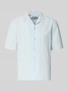 REVIEW Regular Fit Freizeithemd aus Baumwoll-Leinen-Mix mit Reverskrag...