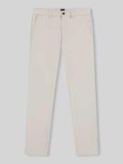 BOSS Orange Slim Fit Chino aus Baumwoll-Mix mit Leinen und Viskose-Ant...