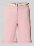 Christian Berg Woman Chino-Bermudas mit Gürtel in Altrosa, Größe 34