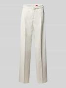 HUGO Loose Fit Weite Hose mit Viskose-Anteil Modell 'HEJULY' in Offwhi...