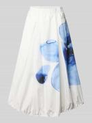 MAX&Co. Midi-Rock aus reiner Baumwolle Modell 'GEYSER' in Weiss, Größe...