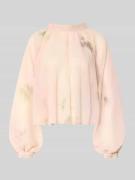 MAX&Co. Loose Fit Bluse mit Allover-Muster in Rosa, Größe 34