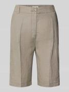 Christian Berg Woman Leinenshorts mit Eingrifftaschen in Schlamm, Größ...