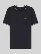 BOSS Green Regular Fit T-Shirt aus Baumwoll-Mix Modell 'TAUL' in Dunke...