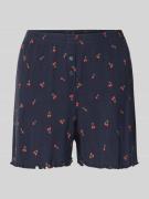 Jake*s Casual Pyjama-Shorts im Allover-Look in Marine, Größe L