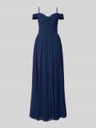 Mascara Maxikleid im Off-Shoulder-Look mit Gehschlitz in Marine, Größe...