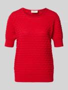 FREE/QUENT Strickpullover mit 1/2-Arm Modell 'Dodo' in Rot, Größe L