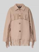 Gina Tricot Relaxed Fit Jacke mit Umlegekragen in Beige, Größe S