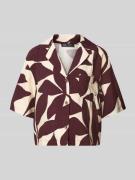 Mango Relaxed Fit Bluse im Allover-Look Modell 'PLUMAS' in Lila, Größe...