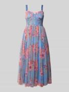 LACE & BEADS Cocktailkleid aus Tüll in Bleu, Größe L