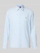 Tommy Jeans Relaxed Fit Freizeithemd aus Baumwoll-Modal-Mix in Hellbla...
