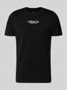 s.Oliver RED LABEL Regular Fit T-Shirt aus reiner Baumwolle in Black, ...