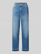 Marc Cain Relaxed Fit Jeans im Used-Look in Bleu Melange, Größe 34