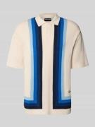 Pegador Relaxed Fit Poloshirt in Strick-Optik Modell 'Tellero' in Offw...